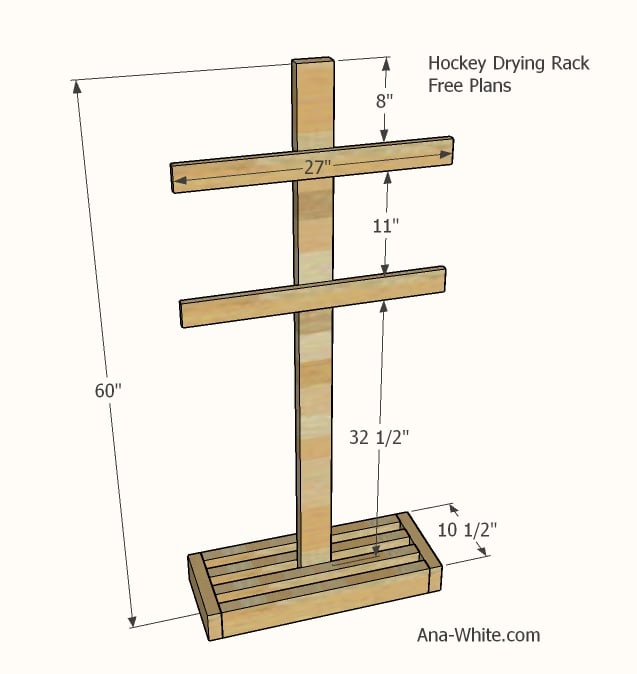 Hockey Drying Rack Ana White